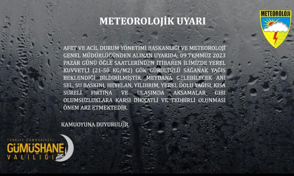 Meteorolojik Uyarı
